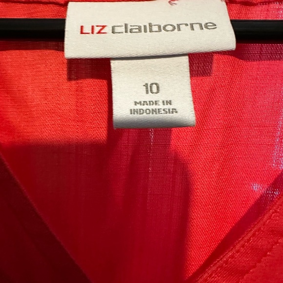 Liz Claiborne Vibrant Red Midi Dress - Picture 2 of 4